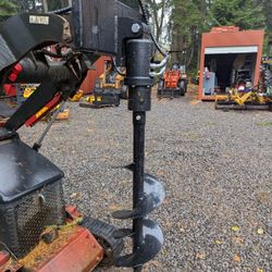 Mini Skid Steer Post Hole Digger w/ 12" Auger