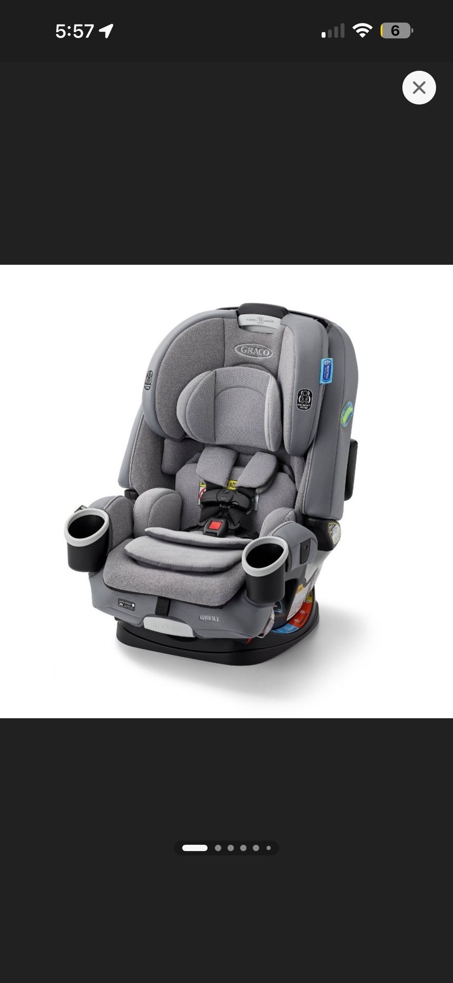 Graco 4Ever DLX 4 in 1 Convertible Car seat opened box never used