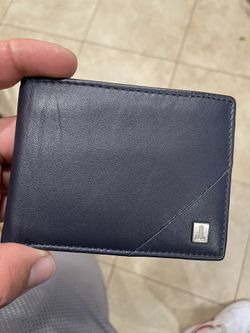 Navy Blue Men’s Leather Wallet