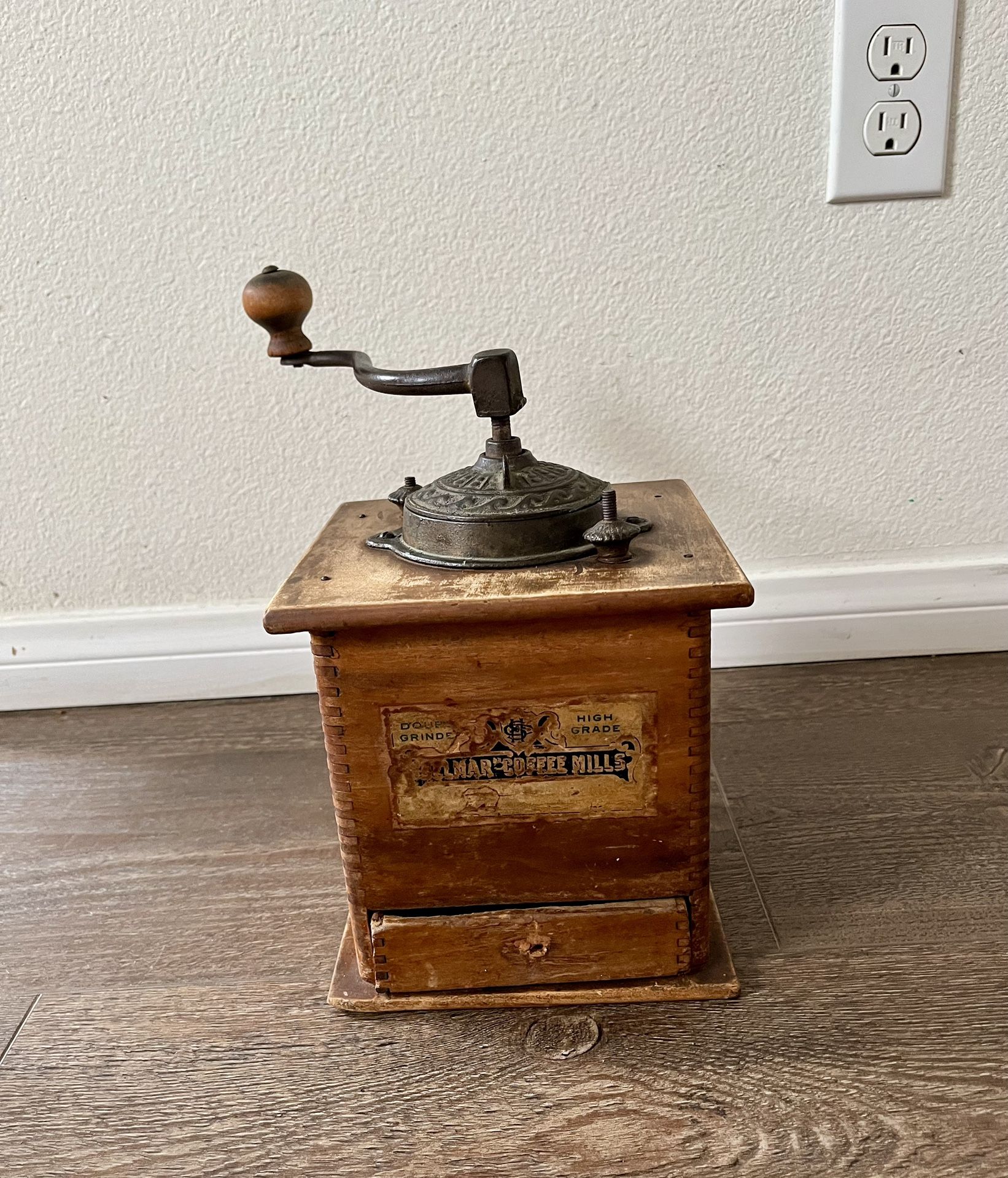 Antique Style Manual Coffee Grinder By Peugeot