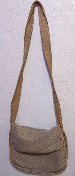 Vintage Y2k  Woven Sand Jute Shoulder Bag