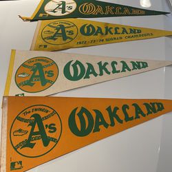Vintage Oakland Athletics Pennants 