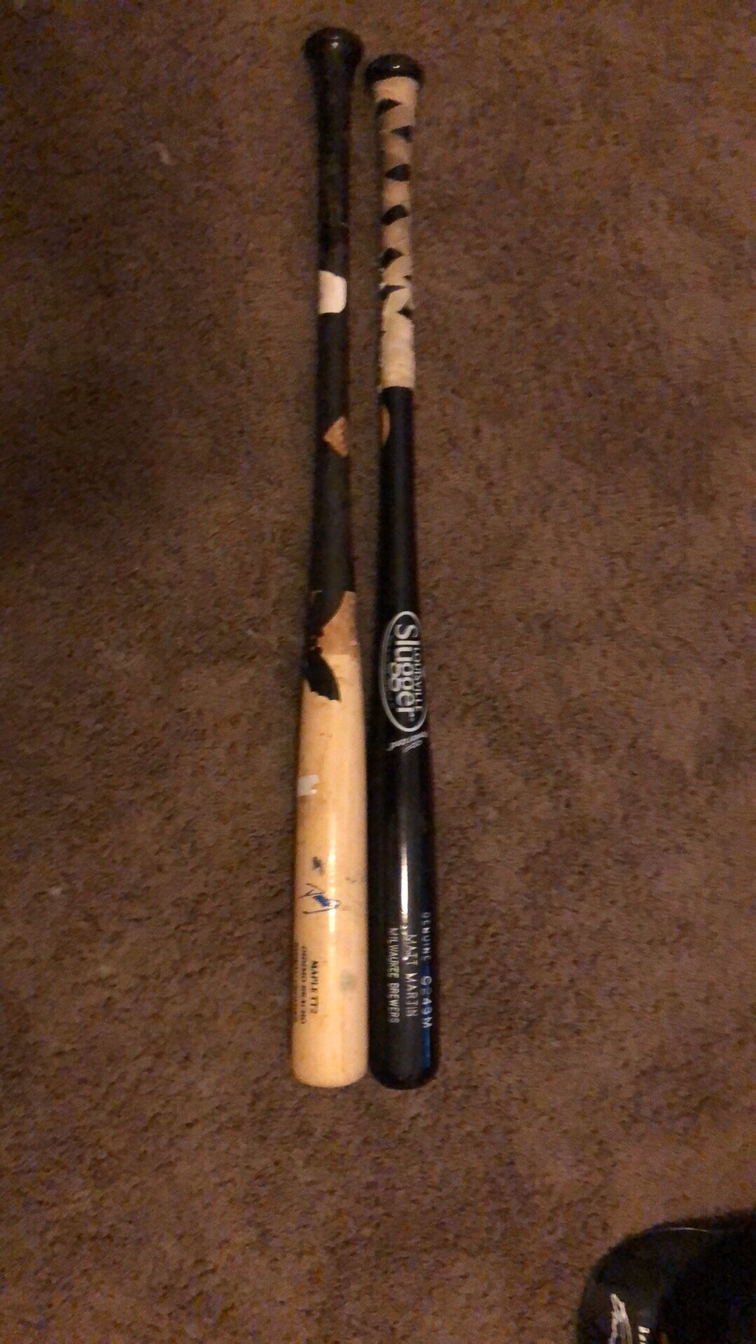 Game used baseball bats