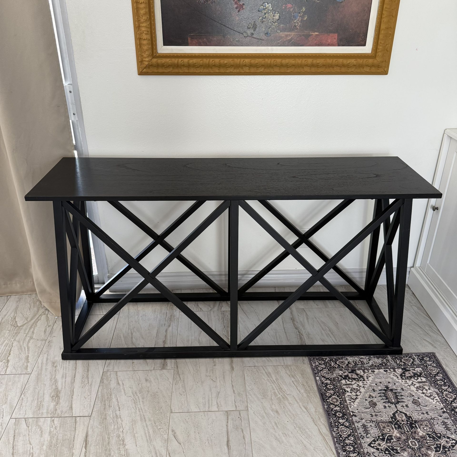 Black Entry Way Console Table