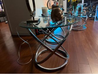 Three small tables,