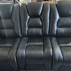 Leather Electric Couch (3 Seater And Recliner) 