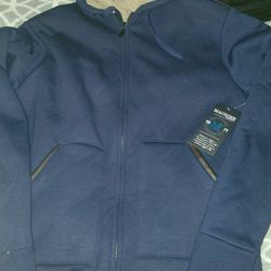 Large warm winter zip up hoodie with tags