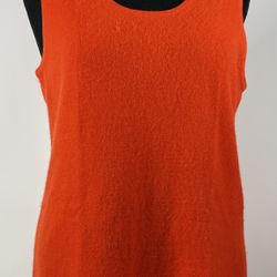 Neiman Marcus Vintage Red 100% CASHMERE PULL-OVER VEST! XL