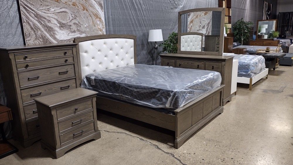 Beautiful Brown 5 PC Queen Platform Bedroom Set