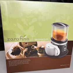 NEW Zarafina TH1000 Tea Maker Suite w/Ceramic Tea Pot Cups Loose Leaf