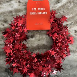 Red Tinsel Garland 