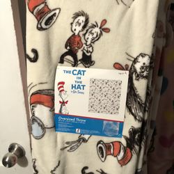 Cat In The Hat Thrown Blanket. Either  1  35.00 Each