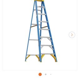 Werner 8 ft. Fiberglass Step Ladder (12 ft. Reach Height) with 250 lb. Load Capacity BRAND NEW