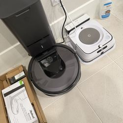 Set Of iRobot Roomba i7+ (7550) Vacuum And iRobot Braava Jet M6 (6110)