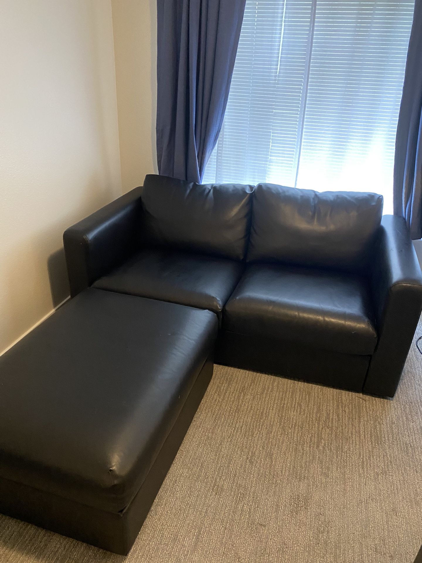 IKEA Loveseat & Storage Ottoman - WILL DELIVER IN SEATTLE ON 9/25 