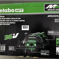 Metabo Hitachi HPT C3607DWA Rear Handle 7 1/4 Circular Saw Kit With Battery And Charger