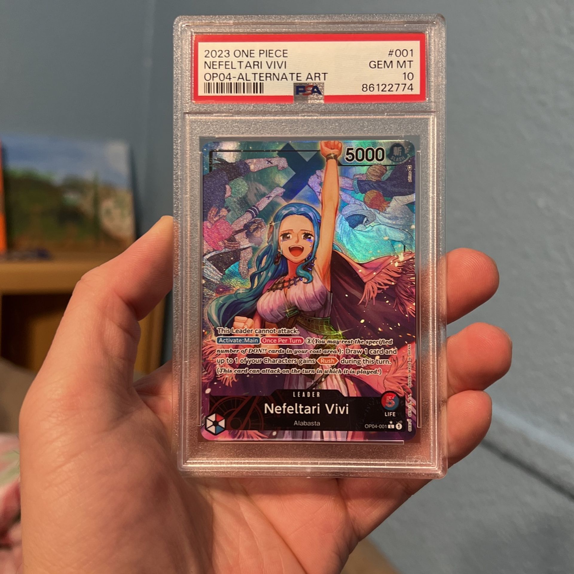 one piece card game vivi leader ONE PIECE CARD GAME OP04-001 L Parallel Nefeltari Vivi