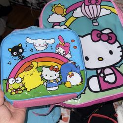 Hello Kitty Backpack & Lunch bag 