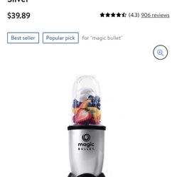 Magic Bullet Essential Personal Blender, Silver for Sale in Tampa