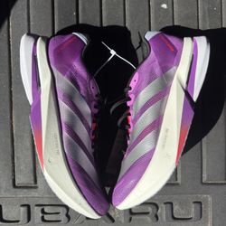 ADIDAS Adizero Boston 13 Running Shoes Mens Size 11.5 Purple Silver JS4943