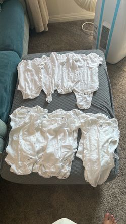 14 White onesies