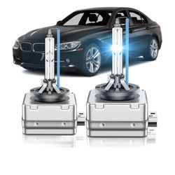 Fit for BMW 328i 335i 428i 435i 440i D1S HID Xenon Headlight Bulbs 320i Xdrive GT E90 E92 E93 430i 750li 760li, 8000K White Blue, High Low Beam Bulb, 