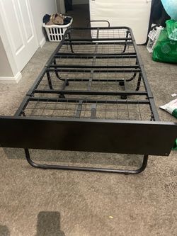 Black Metal Folding Bed Frame