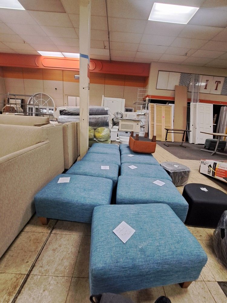 Blue Ottoman