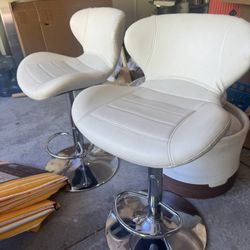 2 Swivel Bar Stools - Adjustable Height