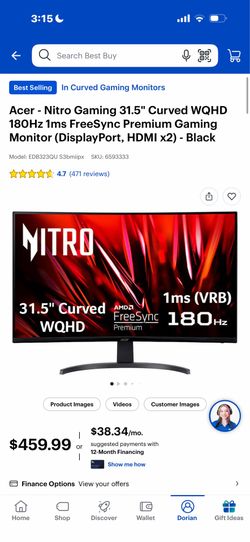 CURVED GAMING MONITOR