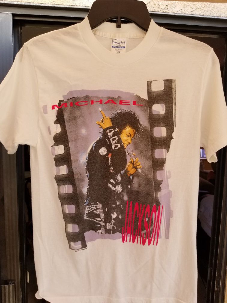 1988 vintage Michael Jackson bad tour tee – The Pop up shop Los Angeles