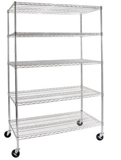 Seville Classics UltraDurable 5-Tier NSF Steel Shelving 48" x 24" x 72" H