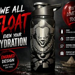 Customized Pennywise Laser Engraved 20oz Water Bottle