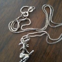 Vintage Sterling Silver Box Chain