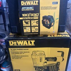 DeWalt 20V Max Cross Line Laser/15’ Coil Framing Nailer