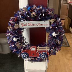 God Bless America Wreath