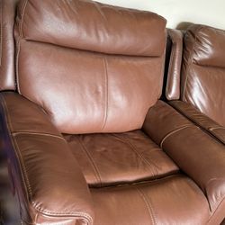 Leather Power Recliners 