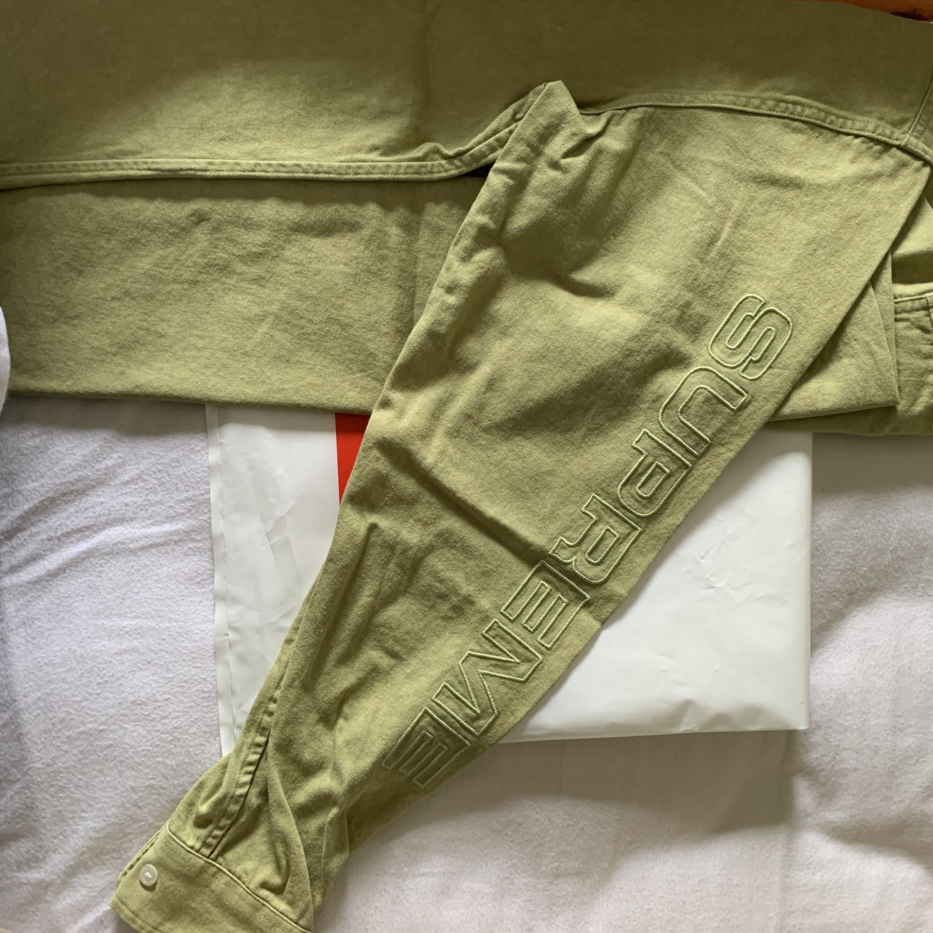 Supreme lime denim shirt