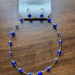 NEW  Beautiful Earrings And Necklace Matching Set. 