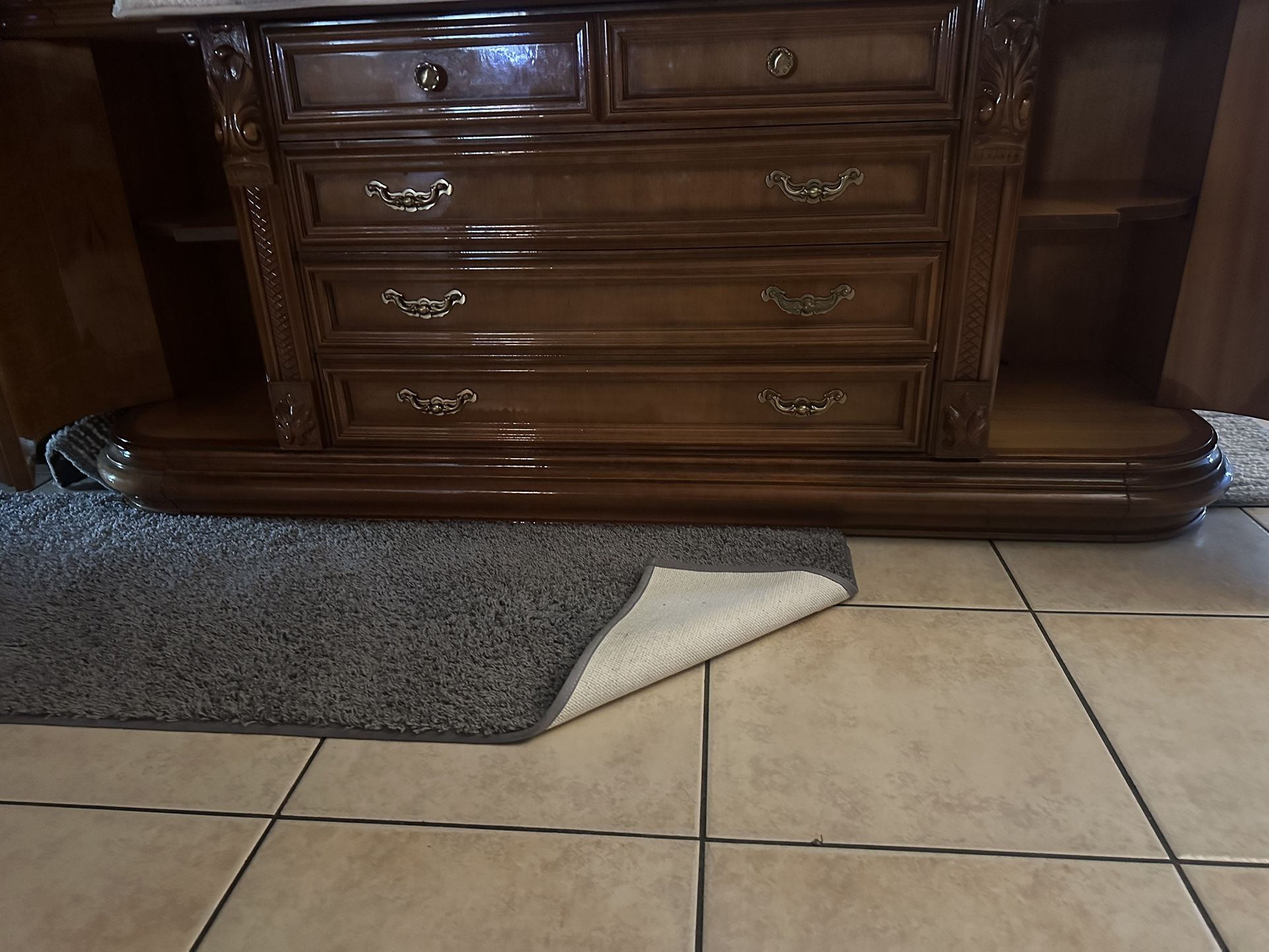 good wooden furniture with mirror
