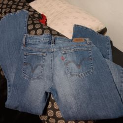 Woman's Levi 537- low flare Denim Blue Jeans- Size 10