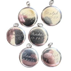 Vintage Sterling Silver Locket Lot (6)