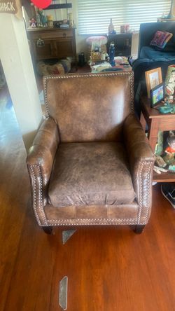 Faux leather chair