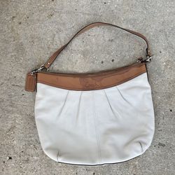 Coach Leather hobo pleated tote bag 