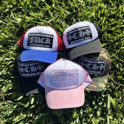 Chrome Hearts Trucker Hat – Red & Blue 