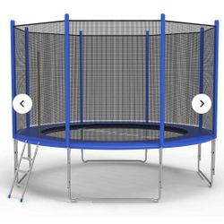 12ft Trampoline Bounce Combo With Safety Closure Net Ladder 