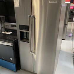 KitchenAid Stainless Steel 22.6 Cu. Ft. Counter Depth Side-by-Side Refrigerator 