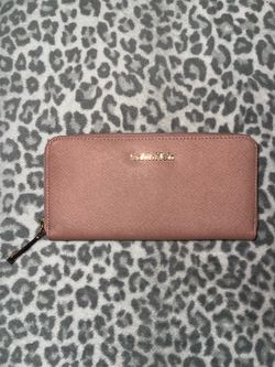 Calvin Klein deSaffiano leather wallet blush pink