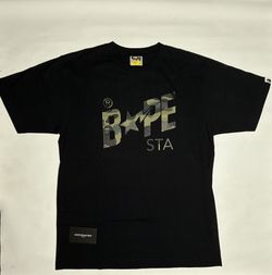 Brand New Bape Bapesta Shirt Black/green Large