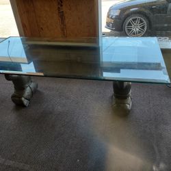 Buddha Table Quarter Inch Glass Top Beveled Tempered And Very Heavy